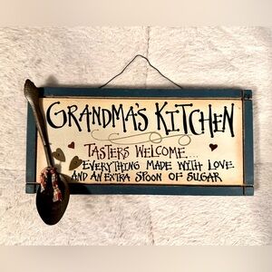 Charming Grandma's Kitchen Wall Art - Blue and White